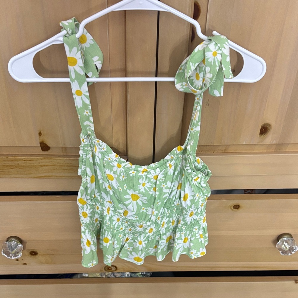 Floral Green Women's Top